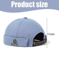 thumbnail image 4 of Chapeaux pour Hommes Bonnet Bonnet Marin Chapeau de Travail Manchette Roulée Chapeau Rétro Sans Bord avec Réglable, 4 of 5