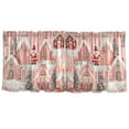 thumbnail image 7 of Yayeee Kitchen Curtains Tier Set of 2 Light Filtering 57"x36" Over Sink Window Panels, Light Pink Gingerbread Houses, 7 of 7