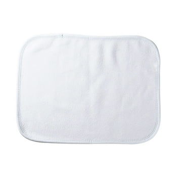 Flannel Unisex Burp Cloth 5 Pack Size 11"x 18" White
