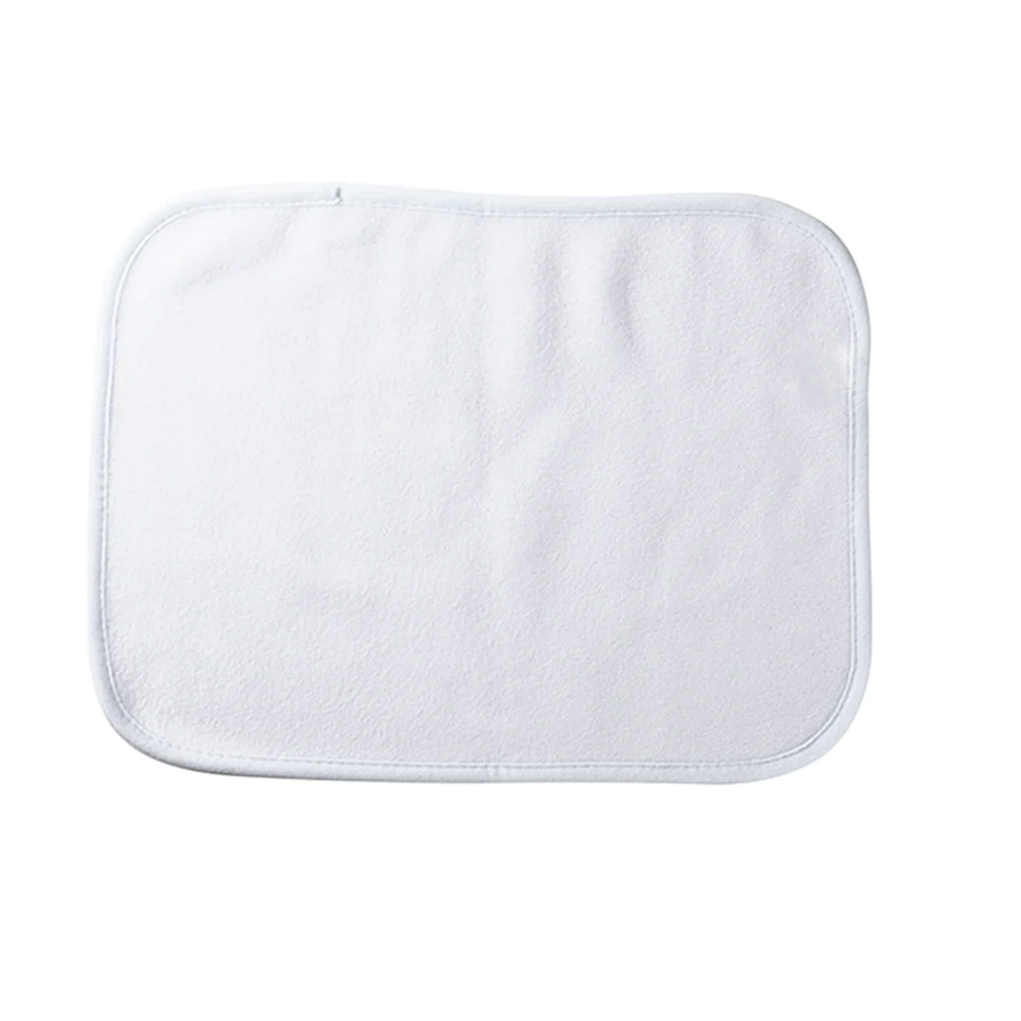 White Flannel Unisex Baby Burp Cloths Package of 5 Size 11" x 18" by Aunt Martha's Brand