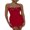 Red, variant on Michellecmm  Women's Bodycon Mini Dress, Spaghetti Strap Lace Patchwork Short Dress