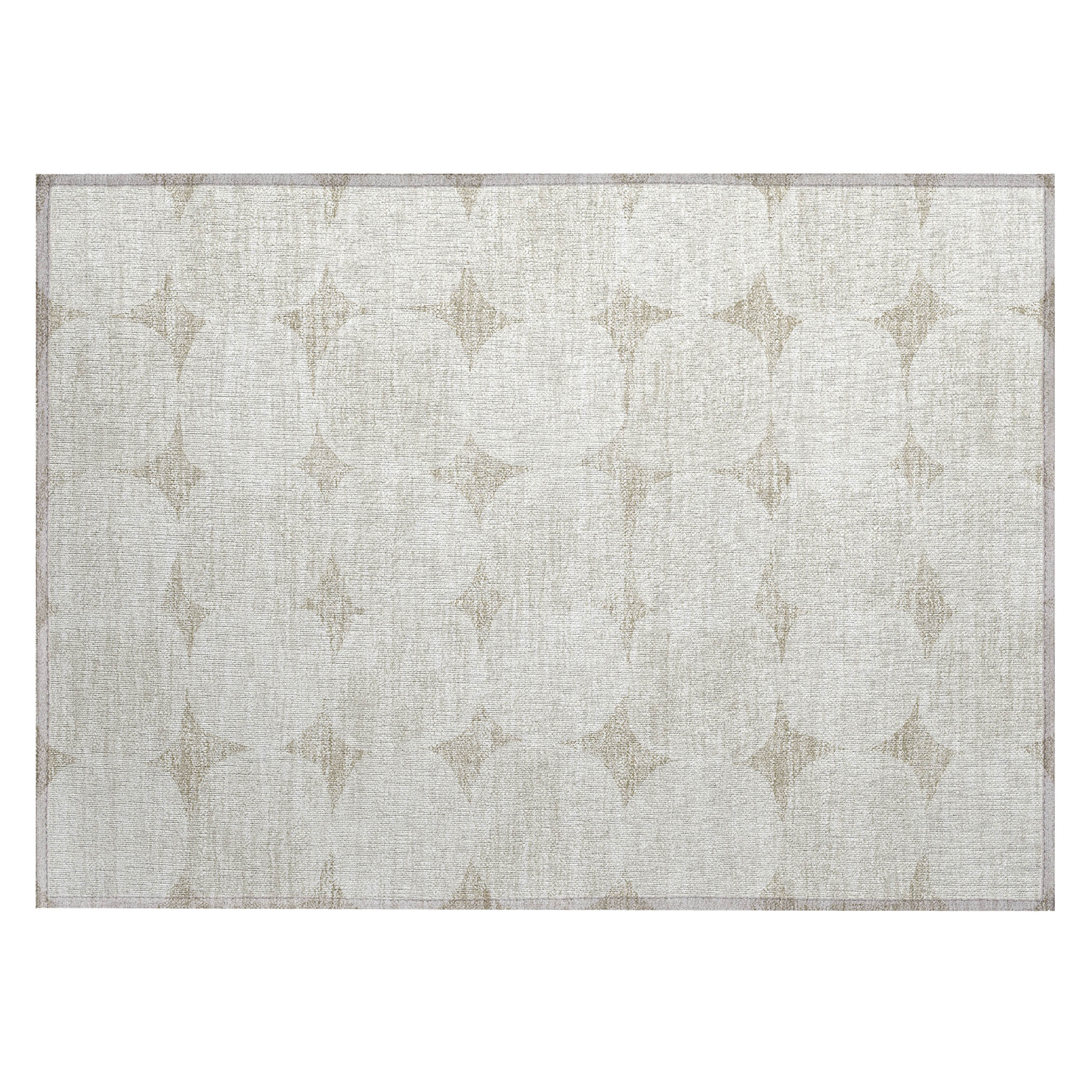 Addison Rugs Chantille Indoor/Outdoor Transitional Circles Beige Washable Rectangle Rug, 1'8" x 2'6"