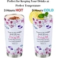thumbnail image 3 of Christian Gifts for Women Faith Trust in The Lord with All Your Heart 20 oz Stainless Steel Insulated Travel Mug Tumbler with Lid Straw Brush Bible Verse Jesus Religious Gifts for Women Mother''s Day, 3 of 6