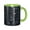 Green, variant on Blue Dark Fabric Mix Coffee Mug Fun Custom Ceramic Mugs 11oz Black