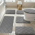 thumbnail image 5 of PPgejGEK Foam Bath Mat 6 Set Whole Room Bathroom Rugs for 6 Pcs Toilet Mats Universal Soft Comfortable Water Absorption Non Slip Thick Machine Washable Easy Dry up to 30% off, 5 of 7