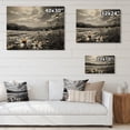 thumbnail image 4 of Designart "Flower landscape Bronze Meadow" Meadow Print on Natural Pine Wood, 4 of 5