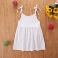 thumbnail image 4 of EGNMCR Robe Sans Manches à Col Rond Tout-Petit Enfant Bébé Filles Robe d'Été à Bretelles Mignonne Couleur Unie Robe Décontractée Robe Fille, 4 of 9