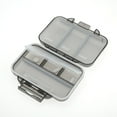 thumbnail image 2 of Unique Bargains 7 Grids Double Layers Portable Pill Box 1 Pc Gray, 2 of 6
