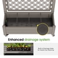 thumbnail image 5 of Nihsuao Mobile Trellis Planter Box, Weather-Resistant HDPE Raised Garden Bed for Climbing Plants, Patio & Balcony Vertical Gardening, Gray, 5 of 8