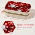 thumbnail image 5 of Christmas Snowflakes Velvet Portable Jewelry Stand with Removable Compartment - Organizer Box, Necklace Holder, Jewelry Display - Gift, 5 of 7