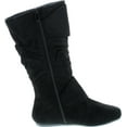 thumbnail image 6 of Forever Link KLEIN-70 Women's Closed Round Toe Buckle Slouch Flat Heel Mid-Calf Boot, 6 of 7