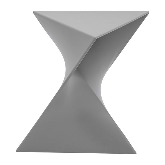 Mesa Lateral LeisureMod Moderna Gris Triangular 39x40x43 cm
