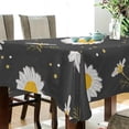 thumbnail image 3 of Coolnut Daisy Flower Tablecloth, Waterproof Washable Polyester Square Table Cover, Durable Tablecloth for Kitchen Dining Table Party Decor, 60"X 120", 3 of 7