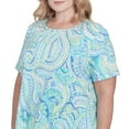 thumbnail image 4 of Alfred Dunner Womens Plus-Size Pleated Crew Neck Paisley Top, 4 of 4