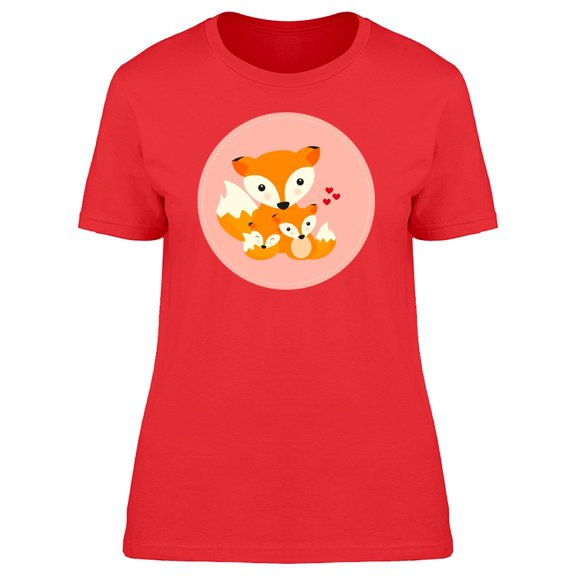 Cute Animals Mother's Day Foxes Tee Women's -Image by Shutterstock