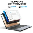 thumbnail image 6 of SGIN 15.6" Laptop 12GB DDR4 512GB SSD Windows 11 Computer with 2.9 GHZ Intel Celeron N5095, FHD 1920x1080, 6 of 8
