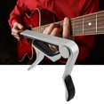 thumbnail image 1 of Tnstrumento Musical Aleación Tune Clamp Key Trigger Capo para guitarra eléctrica acústica (plata), 1 of 6