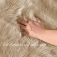 Latepis Washable Area Rugs 9x12 Living Room Rugs Beige Fur Rug Super Large Rug Faux Sheppskin