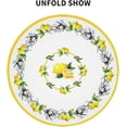 thumbnail image 5 of Yellow Lemon Round Tablecloths, Summer Circular Table Cover Washable Polyester for BBQ, Buffet Table, Parties, Holiday Dinner 60 Inch, 5 of 6