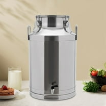 60L Stainless Steel Milk Jug Milk Can Sealed Milk Bucket 15.85Gal with Lid & Faucet