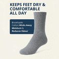 thumbnail image 4 of Comfello Diabetic Socks Crew for Men & Women – 6 Pairs of Non-Binding Moisture-Wicking Neuropathy Socks, 4 of 6