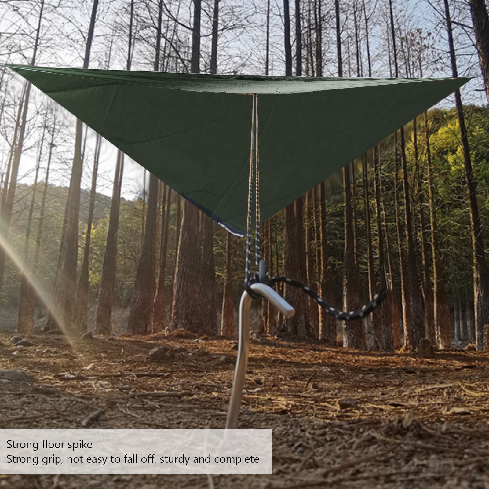 NFTIGB Camping Canopy Multifunctional Quadrangle Sunscreen Waterproof Tent Tarp Outdoor Shelter OD Green