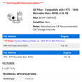 thumbnail image 2 of Oil Filter - Compatible with 1973 - 1980 Mercedes-Benz 450SL 4.5L V8 1974 1975 1976 1977 1978 1979, 2 of 2