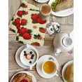 thumbnail image 4 of Beige Red Strawberry Kitchen Dish Towels for Drying Dishes Set of 4, Spring Floral Watercolor Summer Botanical Waffle Weave Microfiber Hand Tea Bathroom Towels Quick Dry & Absorbent Towel 15.7x23.6, 4 of 7