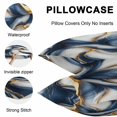 thumbnail image 5 of Throw Pillow Covers 26x26 Inch Set of 2, Navy Blue Marble Waterproof Outdoor Pillow Covers, Gold Modern Art Decorative Cushion Pillowcases for Couch, Sofa, Bed, Garden, Patio, 5 of 9