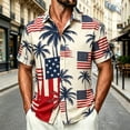 thumbnail image 2 of Bainana Shirts For Men USA Anniversary 250 Years Shirt Short Sleeve Button Down Independence Day Casual Outfits Size L Red, 2 of 4