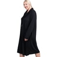 thumbnail image 3 of Pastel by Vivienne Women's Turtleneck Long Sleeve Dress Plus Size Black XX-Large, 3 of 4