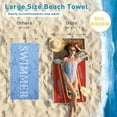 thumbnail image 7 of Solaris Microfiber Beach Towel, 40”x71” Personalized Beach Towels for Adult Women, Sand-Resistant, Quick-Dry Soft Lightweight Compact Camping Towel, Ideal Travel Pool Beach Gifts, 7 of 7