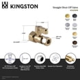 thumbnail image 4 of Kingston Brass KF4315PB 1/2-Inch FIP x 3/8-Inch O.D. Comp Quarter-Turn Straight Shut-Off Valve in Polished Brass, 4 of 5