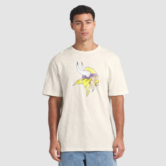 Men's Fanatics  Cream Minnesota Vikings Slub T-Shirt
