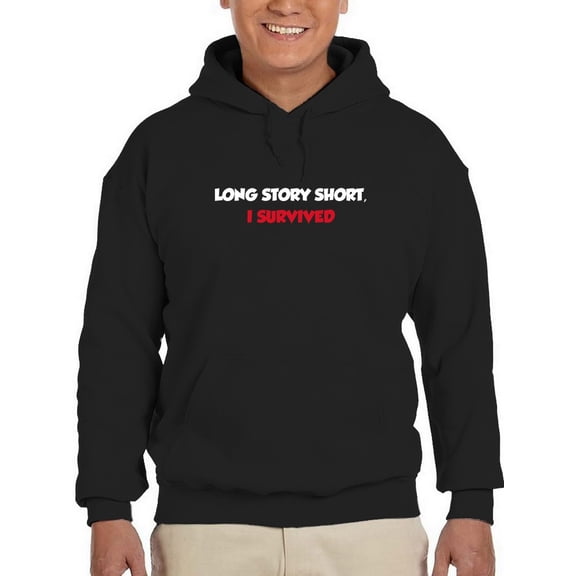 I Survived Tagline Hoodie Men -GoatDeals Designs, Male Large