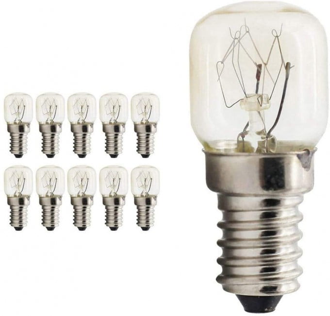 4 pcs Oven Bulbs Small Screw 300 Celsius Degree E14 Light Bulb for Home Kitchen 