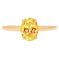 thumbnail image 7 of Solitaire Engagement Ring for Women - 1ct Natural Citrine in 14K Yellow Gold Promise Ring, 7 of 7