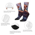 thumbnail image 4 of Fotbe Lazy Stone Bear Calcetas Largas con Estampado para Hombre y Mujer – Calcetas de Compresión Transpirables y Elásticas, Viajar y Uso Diario Talla 5-11, 4 of 6