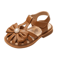 thumbnail image 2 of Willtoo Girls Closed-Toe Sandals Summer Bow Dress Shoes for Toddler/Little Kid, 2 of 5