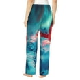 thumbnail image 3 of Picia Aurora Borealis Village Womens Soft Woven Cotton Elastic Waistband Sleep Pajama Pant Lounge Sleep Pant With Pockets And Drawstring-Small, 3 of 9