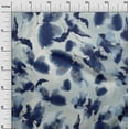 thumbnail image 3 of oneOone Velvet Teal Blue Fabric Abstract-Blurred Floral Pattern Craft Projects Decor Fabric Printed By The Yard 58 Inch Wide, 3 of 4
