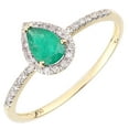 thumbnail image 2 of 18ct Gold Jewelco London Diamond Pear Emerald Pear Raindrop Halo Cluster Ring, 2 of 7