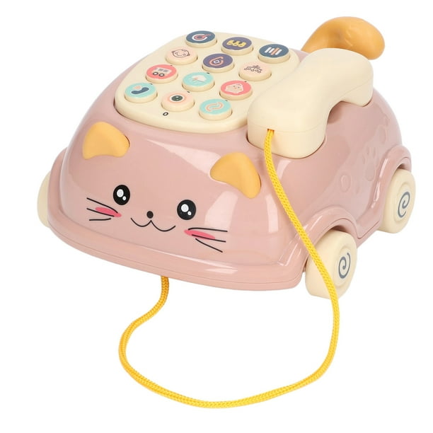 Téléphone bébé, Jouet Musical résistant aux Chocs pour bébé 12 Boutons  poignée Confortable pour l'éducation préscolaire Rose