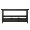 thumbnail image 6 of Tcbosik 57.9-Inch Black Console Table with 3 Drawers & 2-Tier Open Shelf, Modern Rustic Storage Foyer Table for Entryway, Living Room, Bedroom, 6 of 7