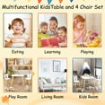 thumbnail image 5 of Innovation Works Kids Table and Chair Set,3 Pieces Toddler Wooden Activity Table and Bunny Chairs Set for Study,Drawing,Playing,Reading, 5 of 6
