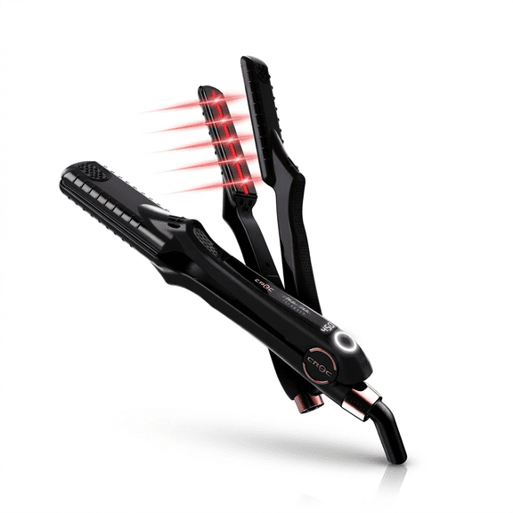 Croc Masters Infrared Flat Iron Titanium Ceramic Hair Straightener 1.5"