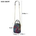 thumbnail image 3 of Leather Handbag Crossbody Bag Red Magical Dragon King, 3 of 7