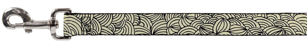 Buckle-Down Pet Leash, Dog Leash, Doodle Cream Black, 6 Feet Long 1.0 Inch Wide