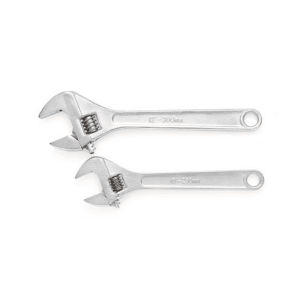 JobSmart JS20002 2 Piece Adjustable Wrench Set, 10 in. & 12 in.