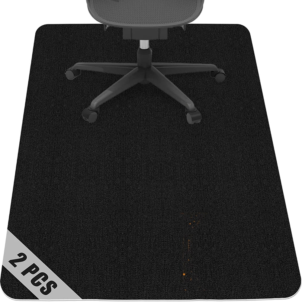 2Pcs Office Chair Mat for Hardwood & Tile Floor, Computer Gaming